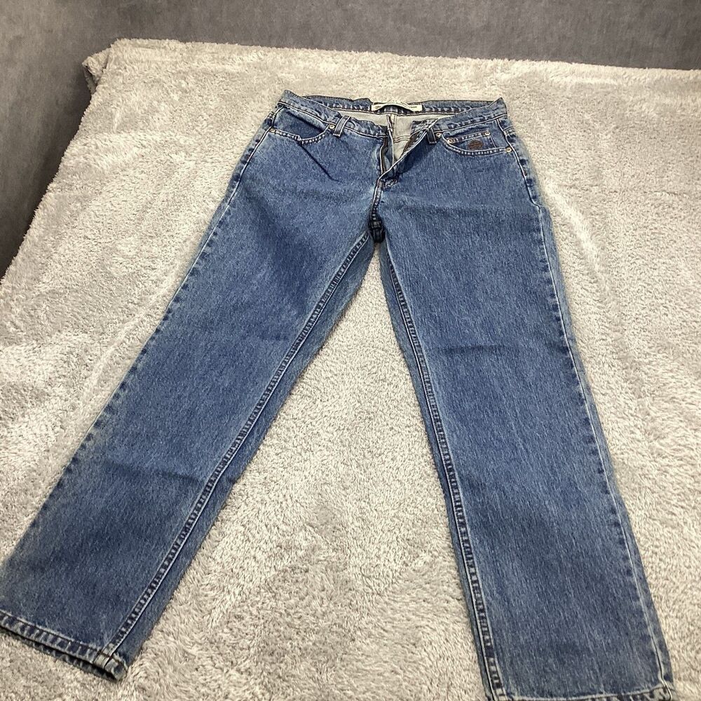 Harley-Davidson Women's Straight Leg Petite Fit Jeans Size 10 Indigo Denim